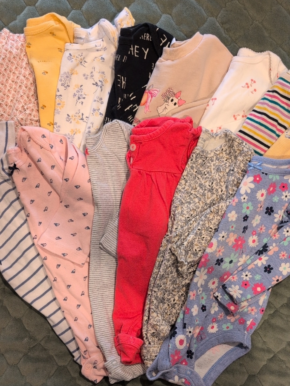 12 Month Baby Girls Onesies Bundle